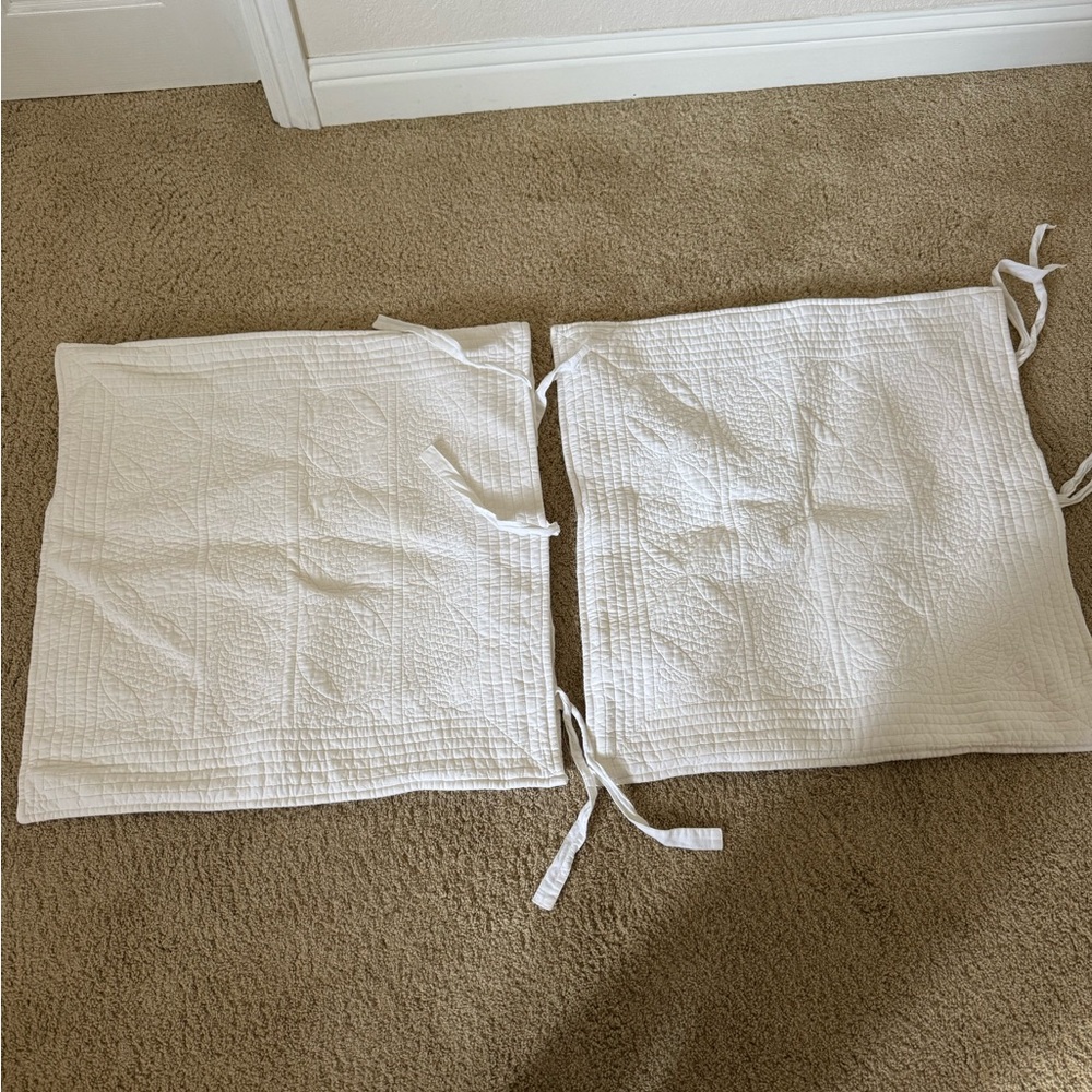 Pottery Barn Euro Sham Pillow Cover - Floral Linen Blend